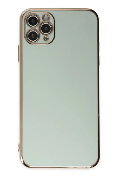 Mey İthalat®  iPhone 11 Pro Max Kılıf Volet Silikon - Açık Yeşil
