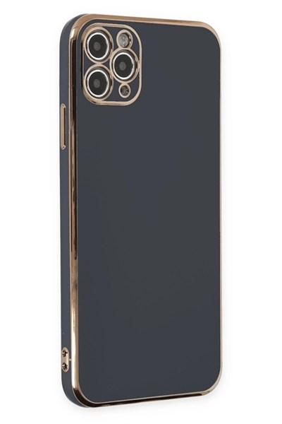 Mey İthalat®  iPhone 11 Pro Max Kılıf Volet Silikon - Siyah