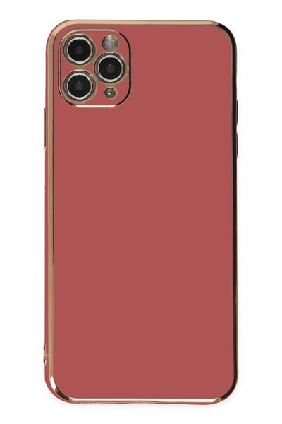 Mey İthalat®  iPhone 11 Pro Max Kılıf Volet Silikon - Kırmızı