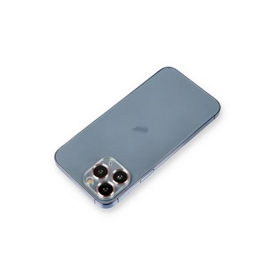 Mey İthalat®  iPhone 11 Pro Max Metal Kamera Lens Koruma Cam - Mor