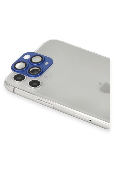Mey İthalat®  iPhone 11 Pro Max Pers Alüminyum Kamera Lens - Lacivert