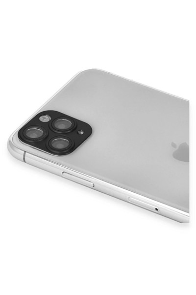 Mey İthalat®  iPhone 11 Pro Max Pers Alüminyum Kamera Lens - Siyah