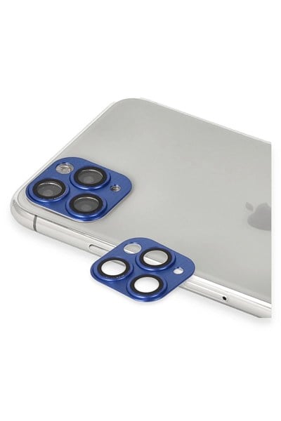 Mey İthalat®  iPhone 11 Pro Max Pers Alüminyum Kamera Lens - Lacivert
