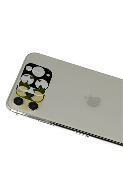 Mey İthalat®  iPhone 11 Pro Max Rainbow Kamera Lens Koruma Cam - Yeşil