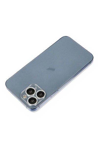 Mey İthalat®  iPhone 11 Pro Max Shine Kamera Lens Koruma Cam - Gümüş