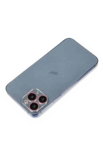 Mey İthalat®  iPhone 11 Pro Shine Kamera Lens Koruma Cam - Pembe
