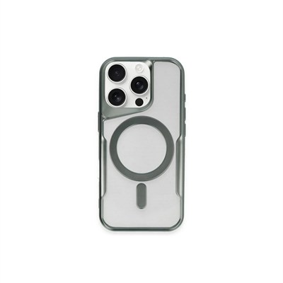 Mey İthalat®  iPhone 12 Kılıf Boyi Magsafe Silikon Kapak - Yeşil