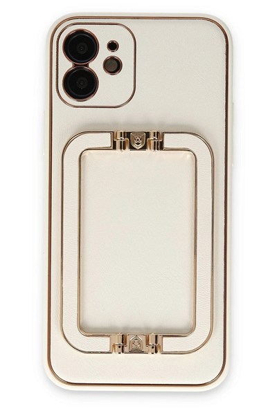 Mey İthalat®  iPhone 12 Kılıf Coco Elit Kapak - Beyaz