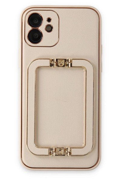 Mey İthalat®  iPhone 12 Kılıf Coco Elit Kapak - Gold