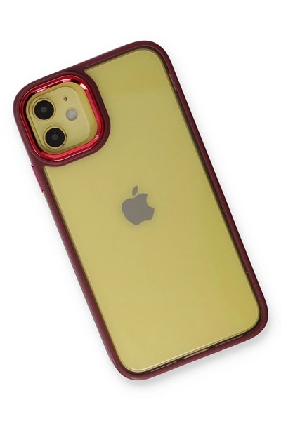 Mey İthalat®  iPhone 12 Kılıf Dora Kapak - Kırmızı