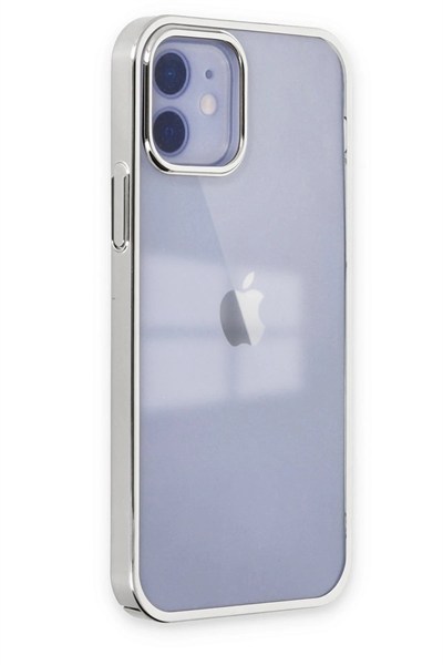 Mey İthalat®  iPhone 12 Kılıf Element Silikon - Gümüş