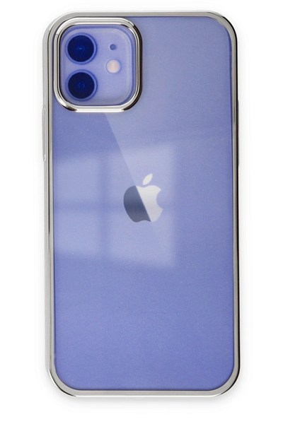 Mey İthalat®  iPhone 12 Kılıf Element Silikon - Gümüş