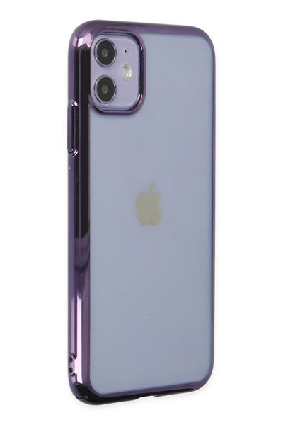 Mey İthalat®  iPhone 12 Kılıf Element Silikon - Mor