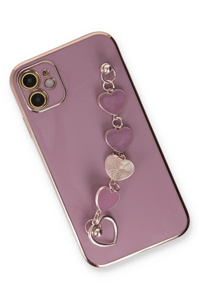 Mey İthalat®  iPhone 12 Kılıf Esila Silikon - Mor