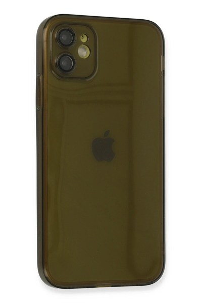 Mey İthalat®  iPhone 12 Kılıf Fly Lens Silikon - Siyah