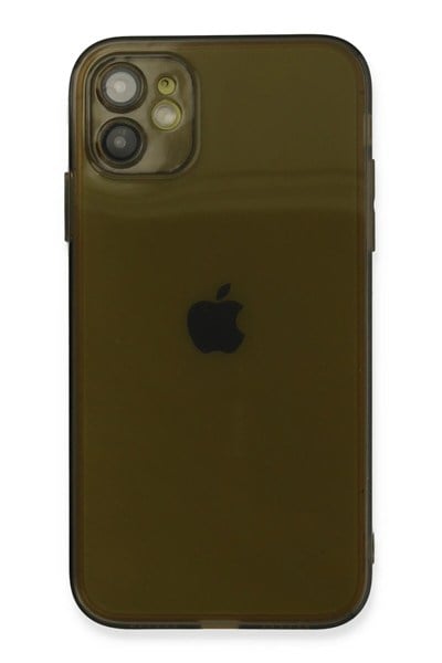 Mey İthalat®  iPhone 12 Kılıf Fly Lens Silikon - Siyah