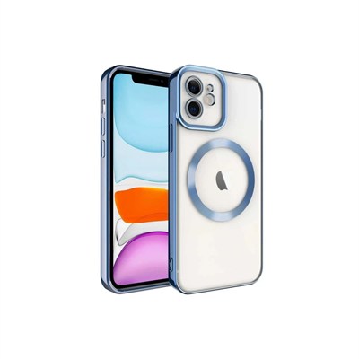 Mey İthalat®  iPhone 12 Kılıf Kross Magneticsafe Kapak - Sierra Blue