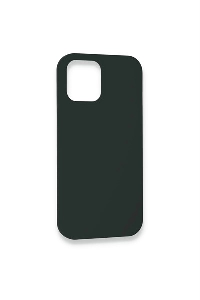 Mey İthalat®  iPhone 12 Kılıf Lansman Legant Silikon - Koyu Yeşil