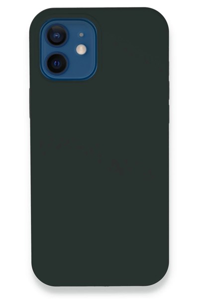 Mey İthalat®  iPhone 12 Kılıf Lansman Legant Silikon - Koyu Yeşil