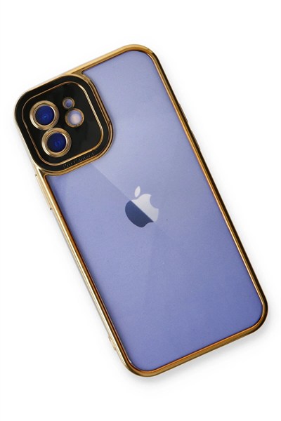 Mey İthalat®  iPhone 12 Kılıf Liva Lens Silikon - Siyah