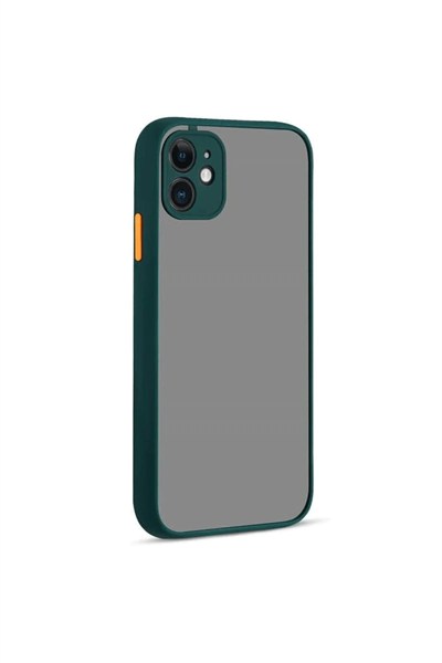 Mey İthalat®  iPhone 12 Kılıf Montreal Silikon Kapak - Yeşil