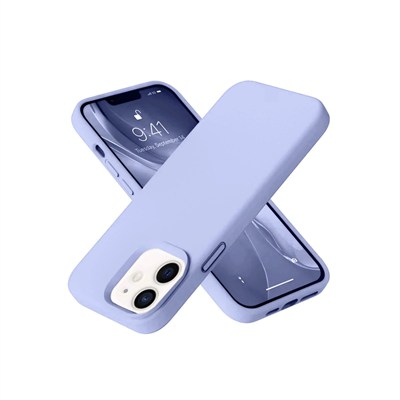 Mey İthalat®  iPhone 12 Kılıf Nano içi Kadife Silikon - Lila