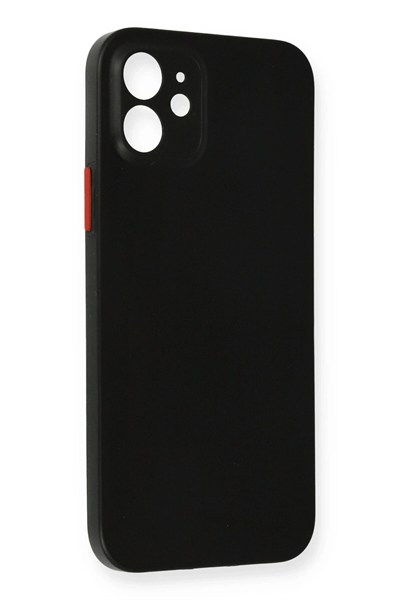 Mey İthalat®  iPhone 12 Kılıf PP Ultra İnce Kapak - Siyah