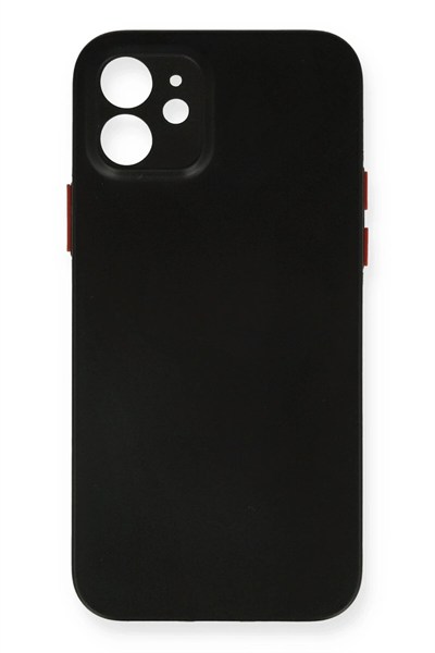 Mey İthalat®  iPhone 12 Kılıf PP Ultra İnce Kapak - Siyah