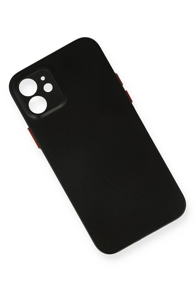 Mey İthalat®  iPhone 12 Kılıf PP Ultra İnce Kapak - Siyah