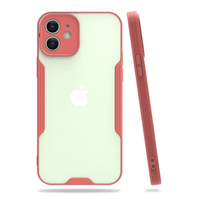 Mey İthalat®  iPhone 12 Kılıf Platin Silikon - Pembe