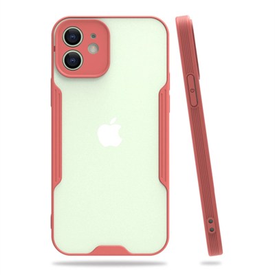 Mey İthalat®  iPhone 12 Kılıf Platin Silikon - Pembe