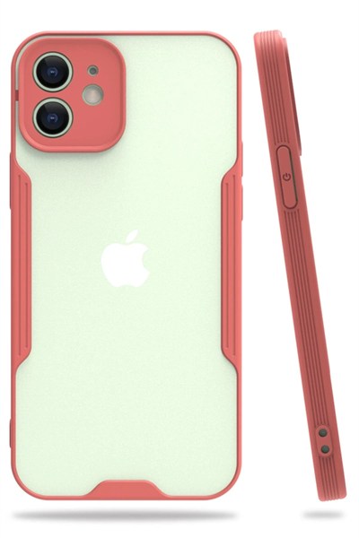 Mey İthalat®  iPhone 12 Kılıf Platin Silikon - Pembe