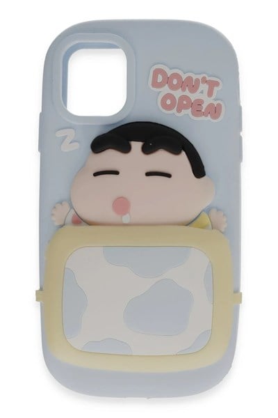 Mey İthalat®  iPhone 12 Kılıf Poky Karakter Silikon Kapak - Desen 3