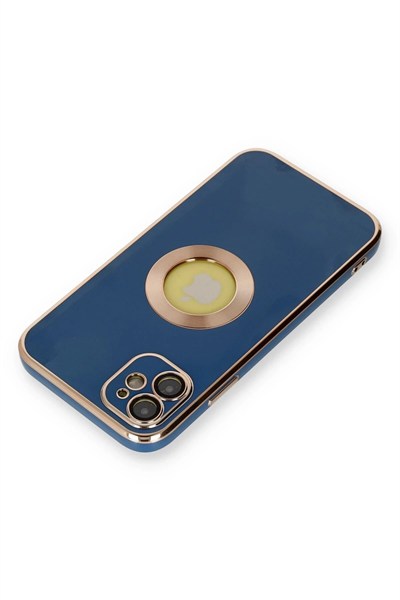 Mey İthalat®  iPhone 12 Kılıf Store Silikon - Mavi
