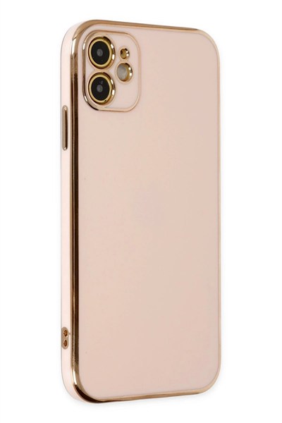 Mey İthalat®  iPhone 12 Kılıf Volet Silikon - Pembe