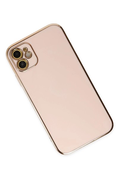 Mey İthalat®  iPhone 12 Kılıf Volet Silikon - Pembe