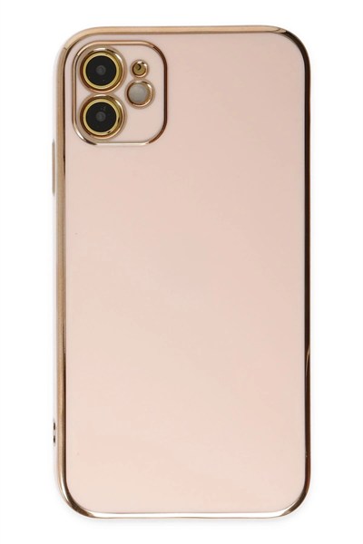 Mey İthalat®  iPhone 12 Kılıf Volet Silikon - Pembe