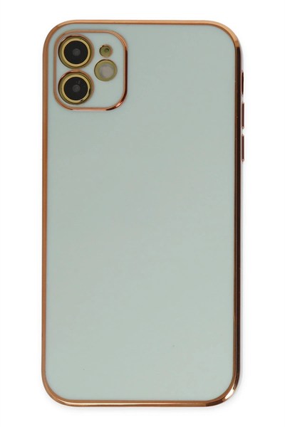 Mey İthalat®  iPhone 12 Kılıf Volet Silikon - Açık Yeşil
