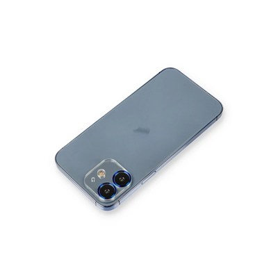 Mey İthalat®  iPhone 12 Metal Kamera Lens Koruma Cam - Mavi