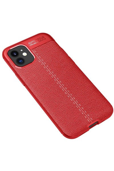 Mey İthalat®  iPhone 12 Mini Kılıf Auto Focus Kapak - Kırmızı