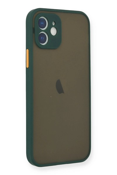 Mey İthalat®  iPhone 12 Mini Kılıf Montreal Silikon Kapak - Yeşil