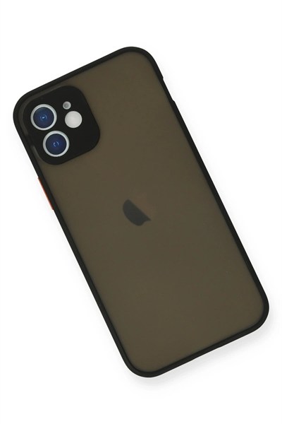 Mey İthalat®  iPhone 12 Mini Kılıf Montreal Silikon Kapak - Siyah