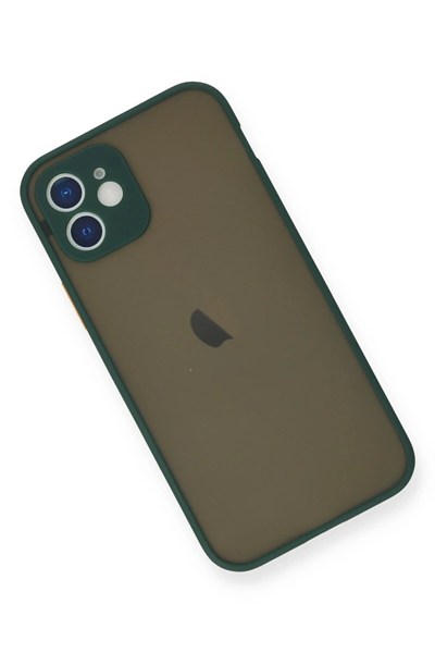 Mey İthalat®  iPhone 12 Mini Kılıf Montreal Silikon Kapak - Yeşil