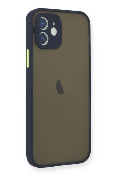 Mey İthalat®  iPhone 12 Mini Kılıf Montreal Silikon Kapak - Lacivert