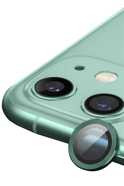 Mey İthalat®  iPhone 12 Mini Raze Metal Kamera Lens - Yeşil