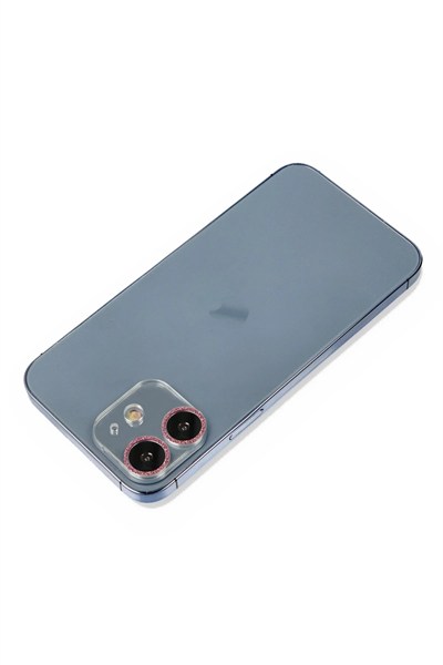 Mey İthalat®  iPhone 12 Mini Shine Kamera Lens Koruma Cam - Pembe