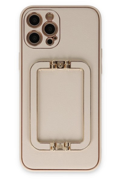 Mey İthalat®  iPhone 12 Pro Kılıf Coco Elit Kapak - Gold