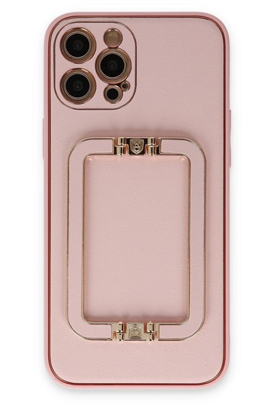 Mey İthalat®  iPhone 12 Pro Kılıf Coco Elit Kapak - Pembe
