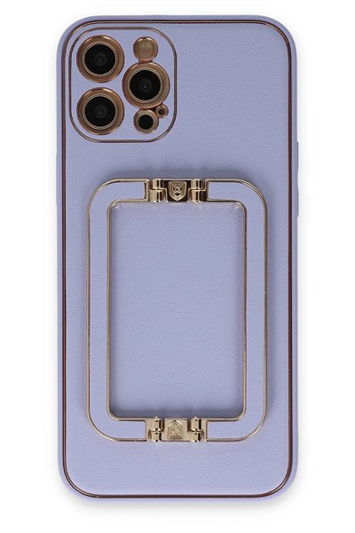 Mey İthalat®  iPhone 12 Pro Kılıf Coco Elit Kapak - Lila