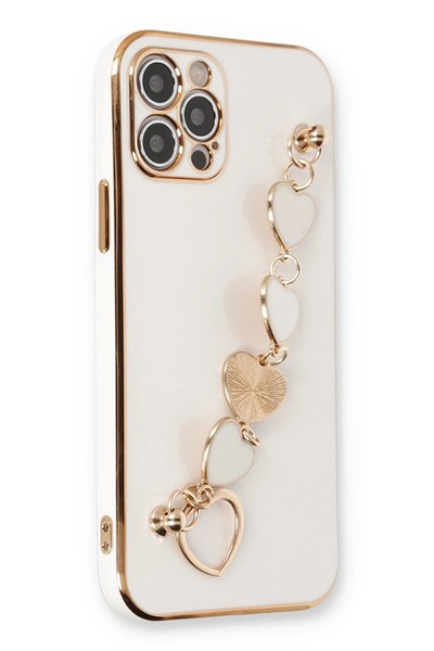 Mey İthalat®  iPhone 12 Pro Kılıf Esila Silikon - Beyaz